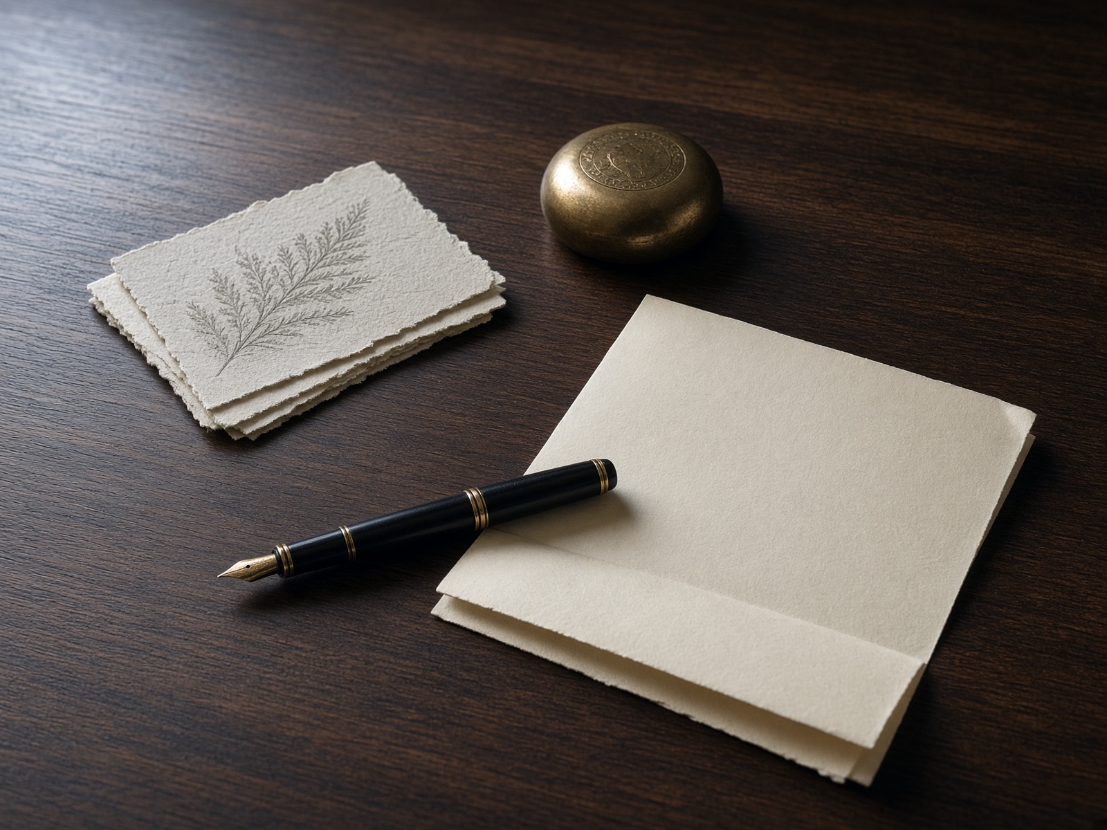 Fountain pen on a writing desk